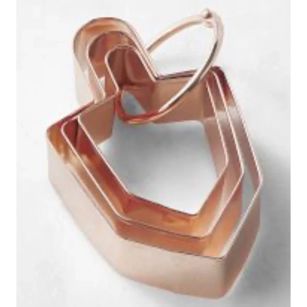 Williams Sonoma Dreidel Cookie Cutters Nesting Set of 3 Copper Hanukkah Holiday
